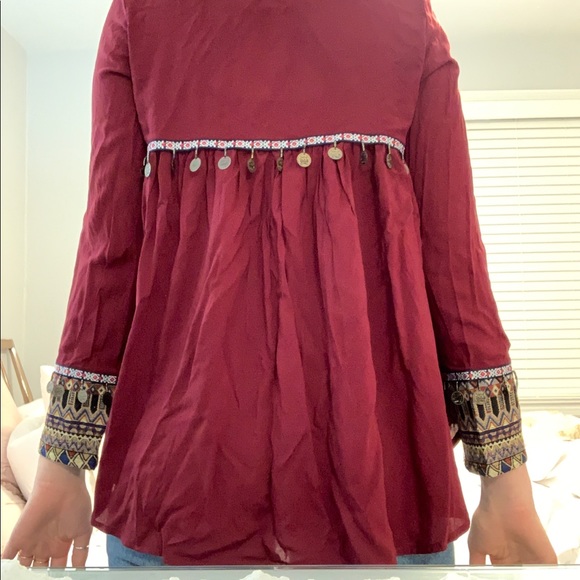 Maroon Gypsy Tassel Jacket - Picture 3 of 5